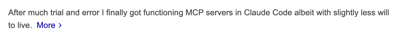 Reddit comment about MCP challenges