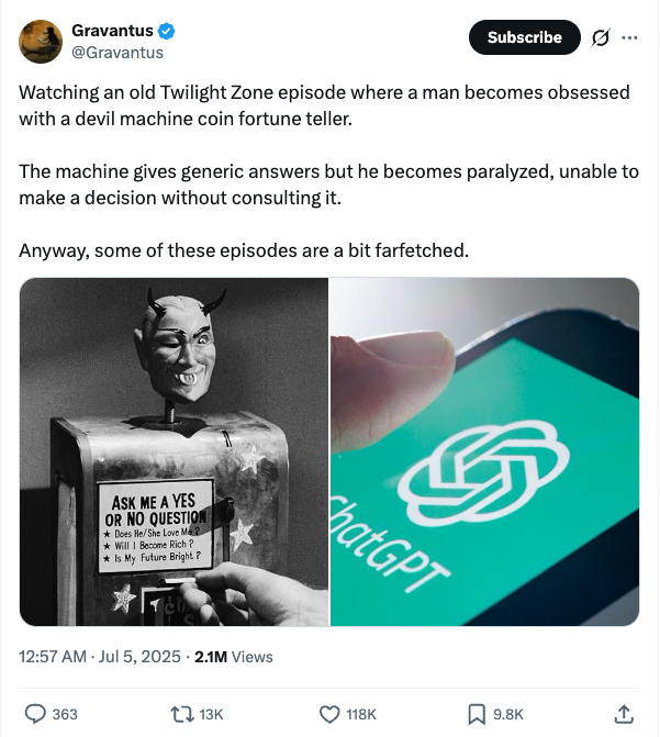 Twilight Zone devil tweet